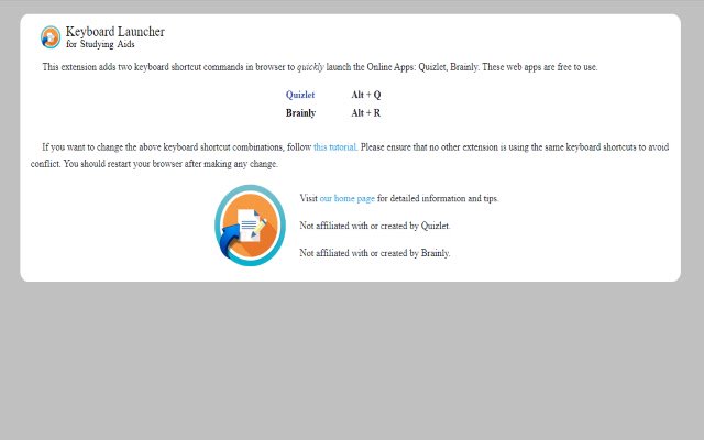 Keyboard Launcher for Studying Aids  from Chrome web store to be run with OffiDocs Chromium online