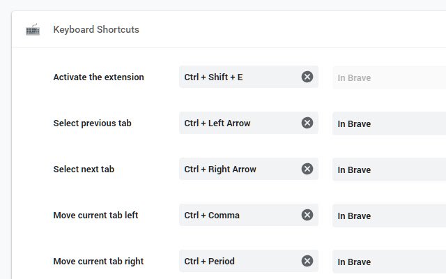 แป้นพิมพ์ลัดจาก Chrome เว็บสโตร์ที่จะเรียกใช้ด้วย OffiDocs Chromium ทางออนไลน์