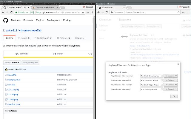 Keyboard Tab Mover  from Chrome web store to be run with OffiDocs Chromium online
