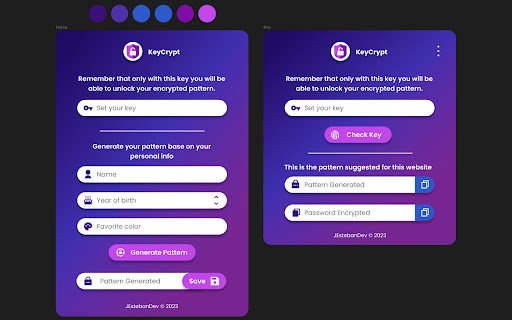 KeyCrypt  from Chrome web store to be run with OffiDocs Chromium online