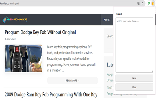 Key Fob Programming  from Chrome web store to be run with OffiDocs Chromium online