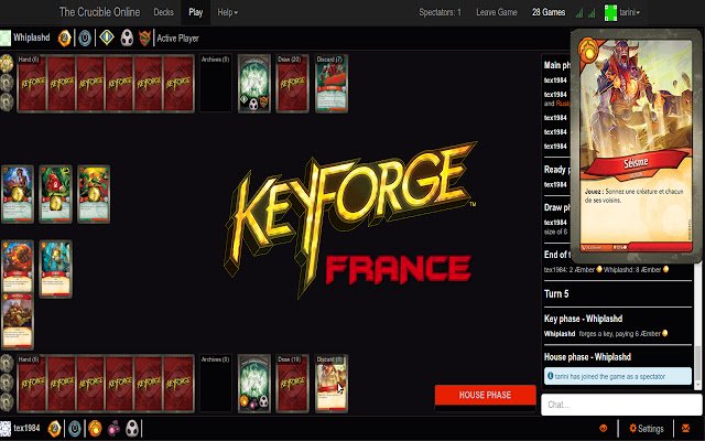 ক্রোম ওয়েব স্টোর থেকে KeyForge France Crucible OffiDocs Chromium-এর সাথে অনলাইনে চালানো হবে