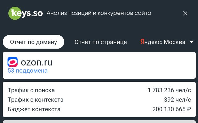 Keys.so анализ конкурентов from Chrome web store to be run with OffiDocs Chromium online Keys.so анализ конкурентов from Chrome web store to be run with OffiDocs Chromium online