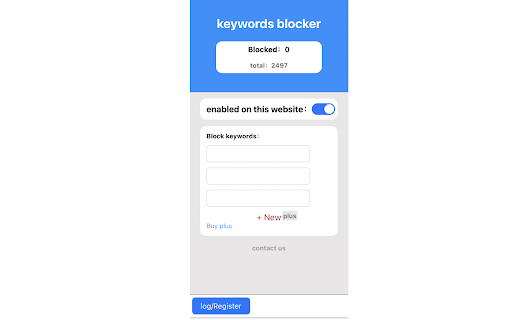 keywords blocker  from Chrome web store to be run with OffiDocs Chromium online