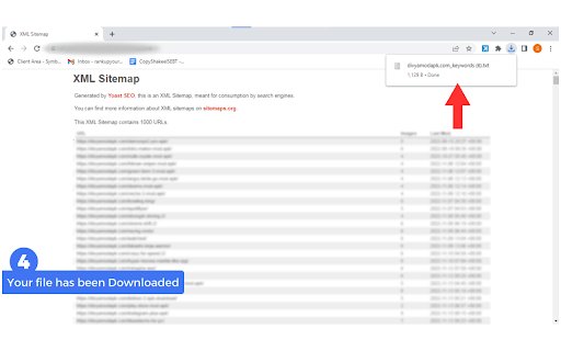 Keywords Extractor for sitemap  from Chrome web store to be run with OffiDocs Chromium online