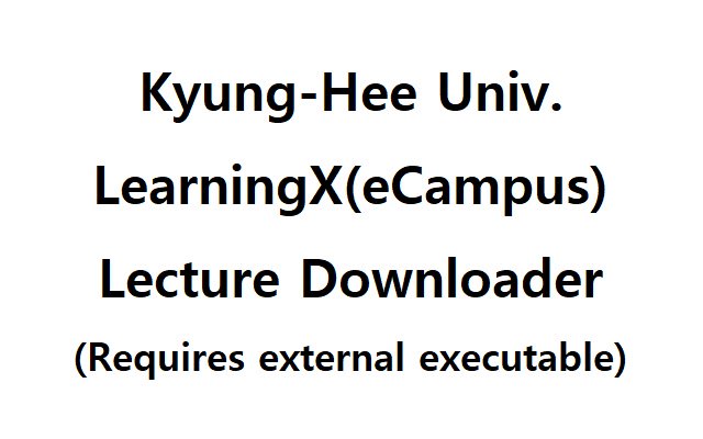 KHU LearningX Lecture Downloader aus dem Chrome-Webstore zur Ausführung mit OffiDocs Chromium online