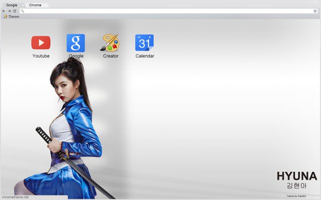 Kim HyunA Minimalist Theme 1 が Chrome Web ストアから OffiDocs Chromium online で実行される