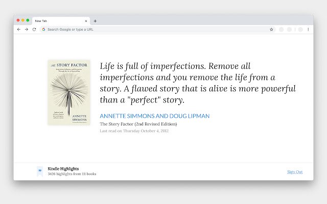 Kindle Highlights  from Chrome web store to be run with OffiDocs Chromium online