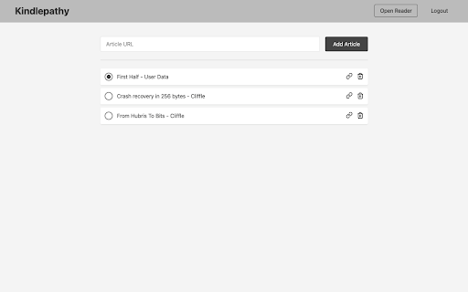Kindlepathy Extractor  from Chrome web store to be run with OffiDocs Chromium online