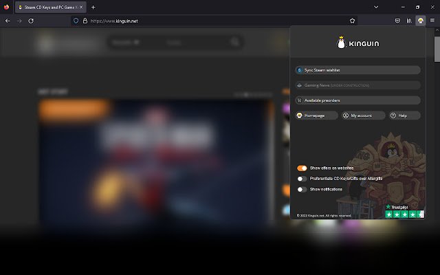 Kinguin Deal Hunter از فروشگاه وب Chrome با OffiDocs Chromium به صورت آنلاین اجرا می شود