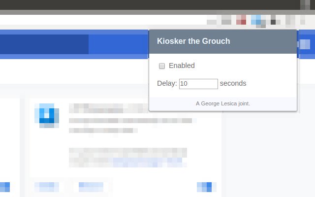 Kiosker the Grouch  from Chrome web store to be run with OffiDocs Chromium online