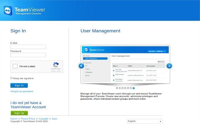 Kiosk for Teamviewer Remote Desktop  from Chrome web store to be run with OffiDocs Chromium online