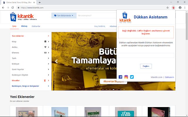 kitantik.com Dükkan Asistanım  from Chrome web store to be run with OffiDocs Chromium online