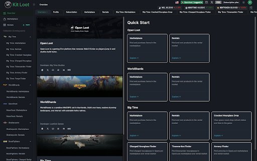 Kit Loot (OpenLoot Ecosystem Toolkit)  from Chrome web store to be run with OffiDocs Chromium online