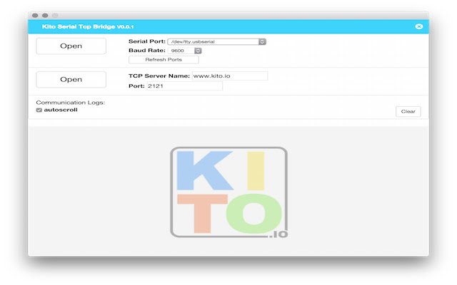 Kito Serial TCP Bridge  from Chrome web store to be run with OffiDocs Chromium online