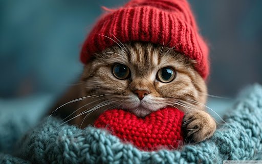 Kitten in a Hat with Love  from Chrome web store to be run with OffiDocs Chromium online