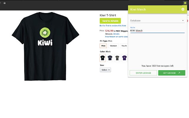 Kiwi Merch  from Chrome web store to be run with OffiDocs Chromium online