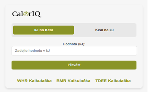 kJ to kcal, kcal to kJ – Simply convert energy units  from Chrome web store to be run with OffiDocs Chromium online