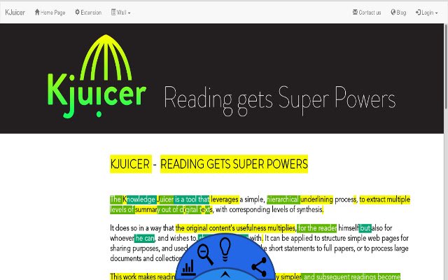 Kjuicer dal negozio web Chrome può essere eseguito con OffiDocs Chromium online