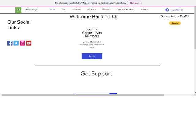 Butang kkMessenger dari kedai web Chrome untuk dijalankan dengan OffiDocs Chromium dalam talian