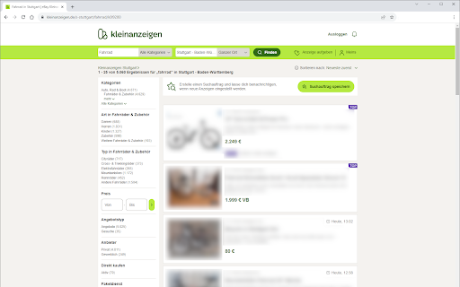 Kleinanzeigen Plus  from Chrome web store to be run with OffiDocs Chromium online