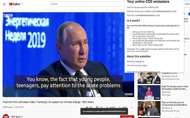 Klima: Your online carbon footprint  from Chrome web store to be run with OffiDocs Chromium online