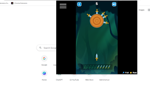 Knife Hit Game  from Chrome web store to be run with OffiDocs Chromium online