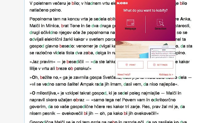 Kobi  from Chrome web store to be run with OffiDocs Chromium online
