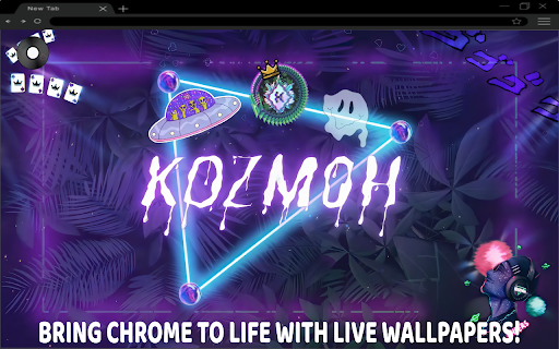 Kozmoh Neon Tropics Live Wallpaper  from Chrome web store to be run with OffiDocs Chromium online