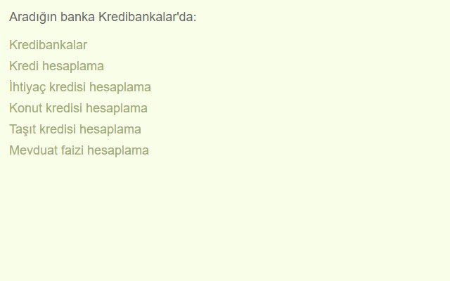 Kredibankalar.com  from Chrome web store to be run with OffiDocs Chromium online