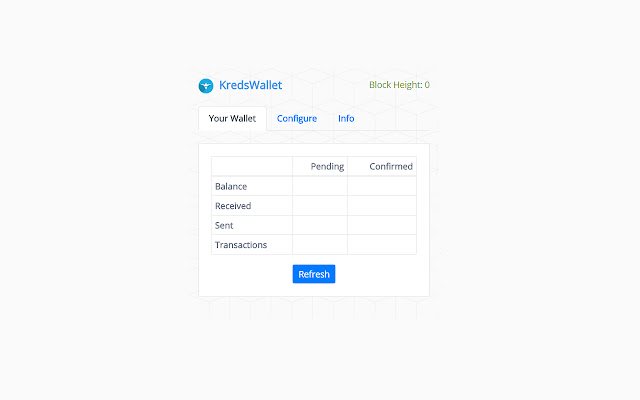 KredsWallet Light Client dari kedai web Chrome untuk dijalankan dengan OffiDocs Chromium dalam talian