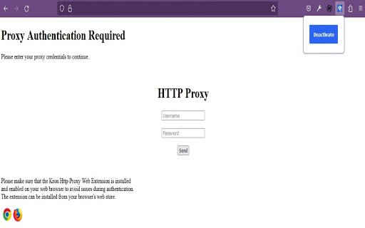 Kron Http Proxy Web Extension  from Chrome web store to be run with OffiDocs Chromium online