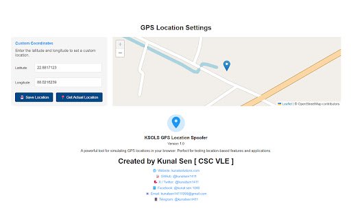 KSOLS GPS Location Spoofer  from Chrome web store to be run with OffiDocs Chromium online