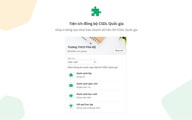 Kết nối MISA EMIS CSDLQG aus dem Chrome Web Store zur Ausführung mit OffiDocs Chromium online