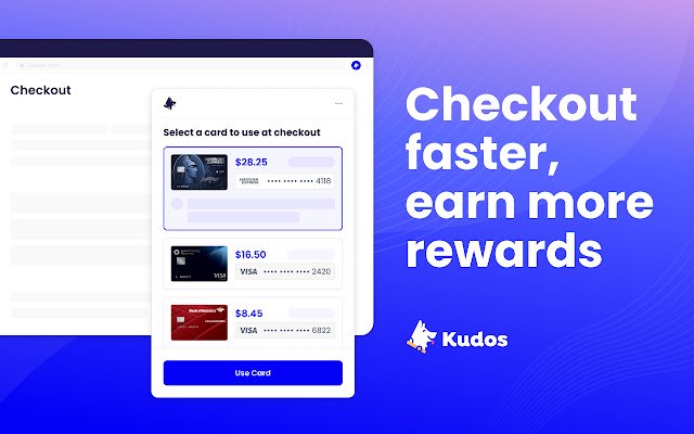 Kudos Smart Wallet  from Chrome web store to be run with OffiDocs Chromium online