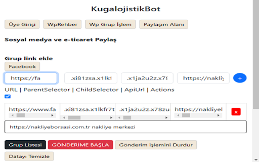 Kugalojistik Bot  from Chrome web store to be run with OffiDocs Chromium online
