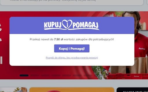 Kupuj i Pomagaj Wtyczka  from Chrome web store to be run with OffiDocs Chromium online