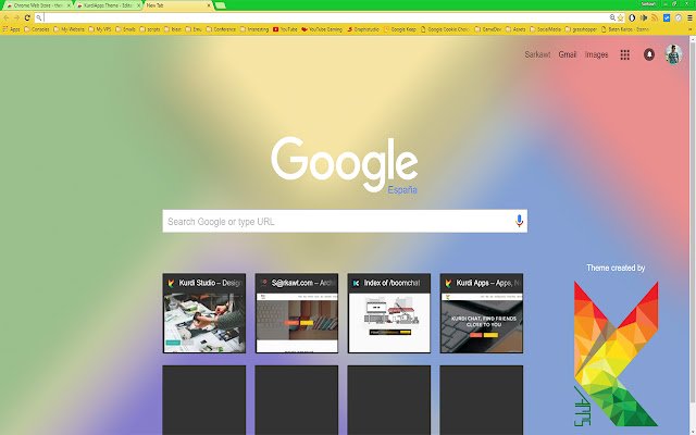 El tema KurdiApps de Chrome web store se ejecutará con OffiDocs Chromium en línea