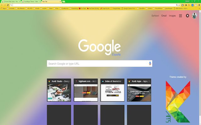 KurdiApps Theme מחנות האינטרנט של Chrome להפעלה עם OffiDocs Chromium באינטרנט