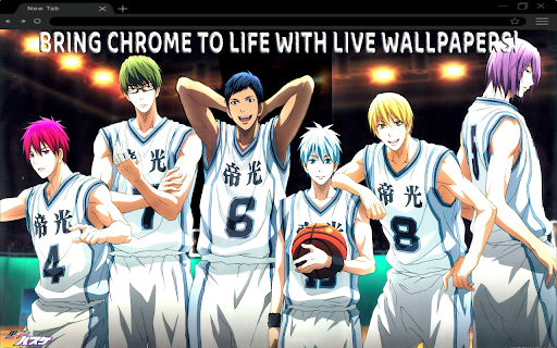 KurokosBasketball Live Wallpaper  from Chrome web store to be run with OffiDocs Chromium online