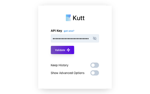 Kutt  from Chrome web store to be run with OffiDocs Chromium online