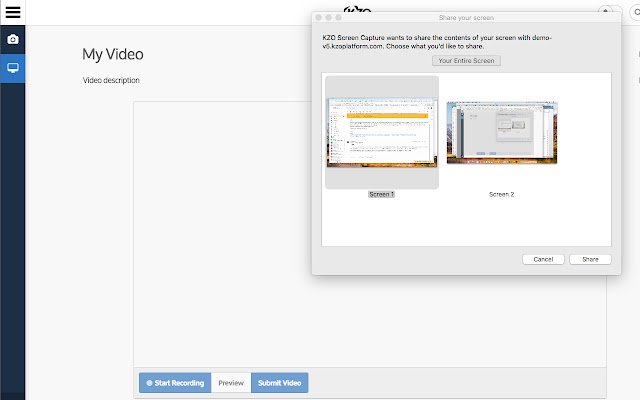KZO Screen Capture  from Chrome web store to be run with OffiDocs Chromium online