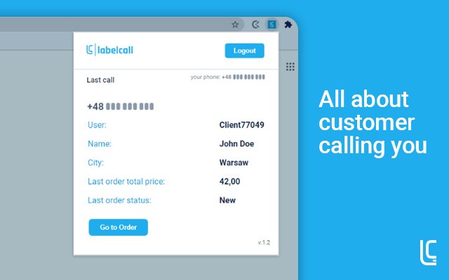 Labelcall Business Caller Id  from Chrome web store to be run with OffiDocs Chromium online