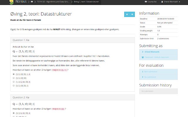 Lagre kladd i INGInious  from Chrome web store to be run with OffiDocs Chromium online