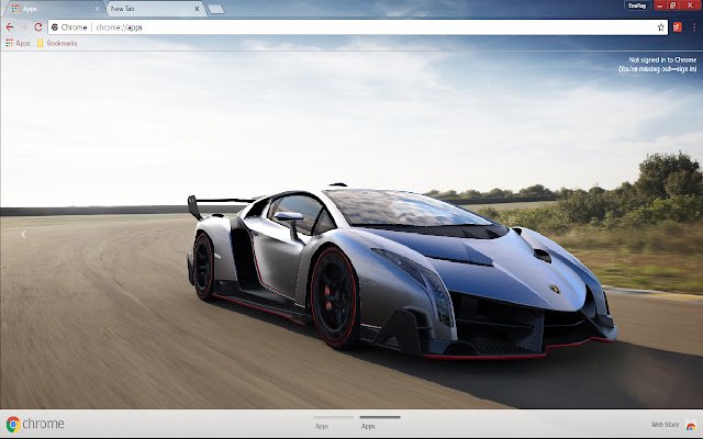 Lamborghini motyw 1366*768 ze sklepu internetowego Chrome do uruchomienia z OffiDocs Chromium online