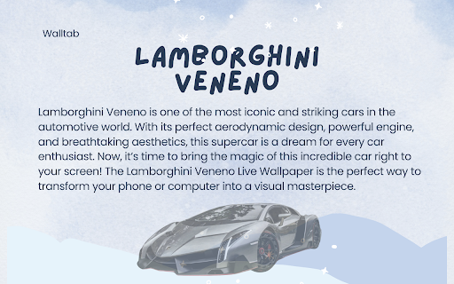 Lamborghini Veneno Live Wallpaper  from Chrome web store to be run with OffiDocs Chromium online