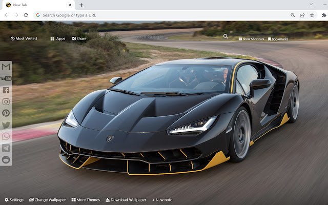 Tapetul Lamborghini din magazinul web Chrome va fi rulat cu OffiDocs Chromium online