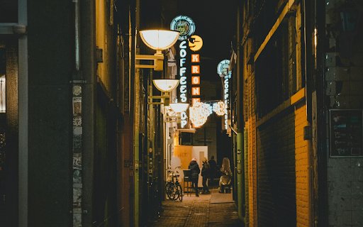 Landscape Photography of an Alley at Night Time  from Chrome web store to be run with OffiDocs Chromium online