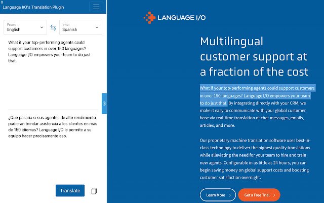 Language I/O Translate din magazinul web Chrome pentru a fi rulat cu OffiDocs Chromium online