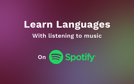 Language Learning with Spotify™  from Chrome web store to be run with OffiDocs Chromium online